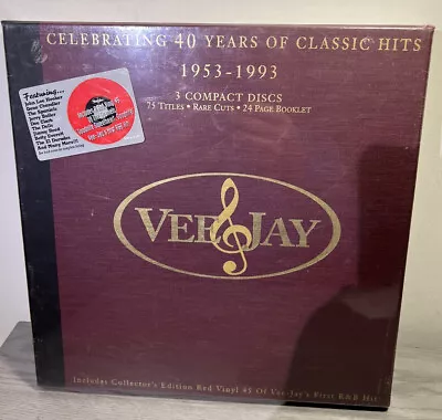 VEE &JAY - CELEBRATING 40 YEARS OF CLASSIC HITS 1953-1993 - 3 CD - BOX SET W/45 • $69