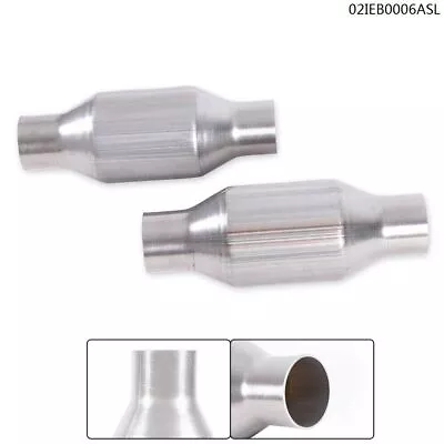 2PCS 1/4  Catalytic Converter Resonator High Flow Exhaust Pipe Fit For Universal • $57.90