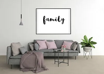 £4.53 • Buy Family Poster Wall Art Print Typography Home Decor A4 Gift