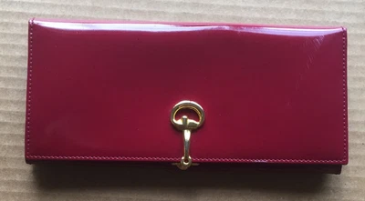 $50 • Buy Authentic Vintage Red Patent Leather Gucci Clutch / Wallet