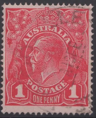 Australia KGV 1d Red SW Carmine-red VIII/52 used • $4.99