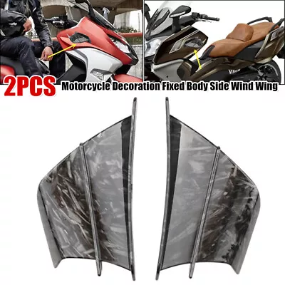 2PC Motorcycle Dirt Pit Bike Body Decoration Fixed Wind Wing Side Stickers Trims • $32.99