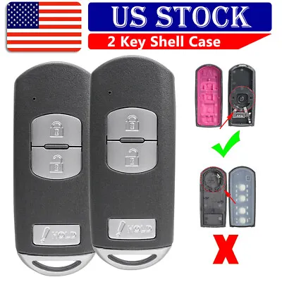 2 Remote Key Fob Shell Case Car For 2013 Mazda CX-5 2010 2011 2012 Mazda 6 Blade • $18.89