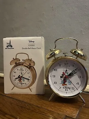 Disney WDW 50th Anniversary Citizen Vault Collection Double Bell Alarm Clock NEW • $42