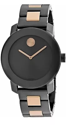 Brand New Movado Bold Women’s Gunmetal Rose Gold Stainless Steel Watch 3600327 • $379