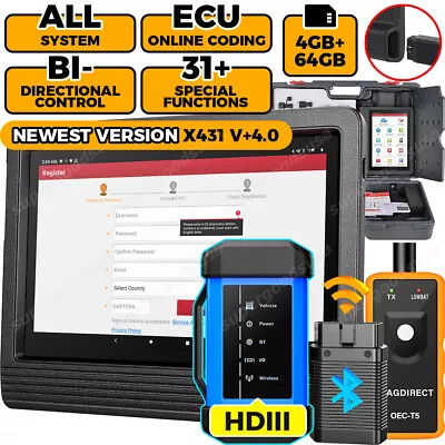 LAUNCH X431 V+ PRO3S + HDIII HD3 Heavy Duty Truck OBD2 Diagnostic Scanner Tool • $1449