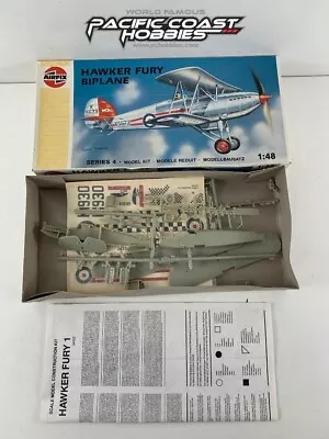 Airfix Vintage Plastic Model 1:48 Hawker Fury Biplane Kit 04103 • $10