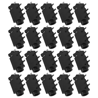 20pcs 3.5mm Audio Jack Connector 4 Pin Female Socket PJ320A Stereo • £7.46