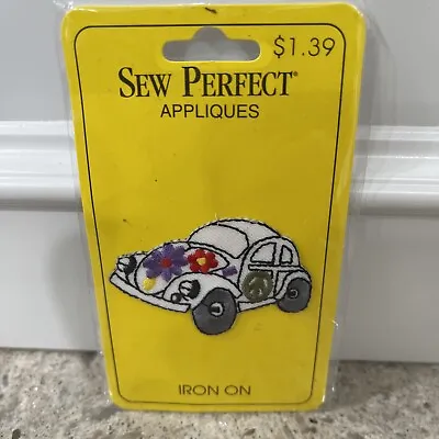 See Perfect Love Bug VW White Appliqués Patch New Iron-on/Sew-on Peace Flowers • $9.99