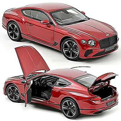 Bentley Continental Gt Coupe 2018 Candy Red Metallic 1:18 Norev • $236.79