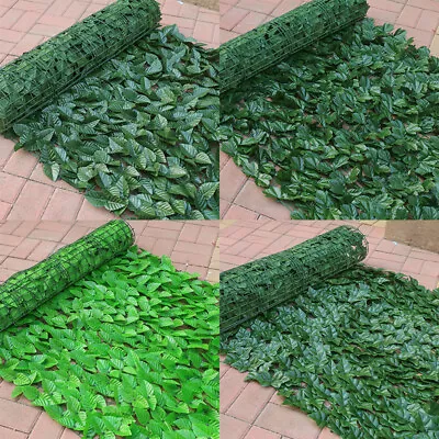 1M/3M Artificial Hedge Garden Fake Ivy Leaf Privacy Fence Screening Wall Panel • £6.01