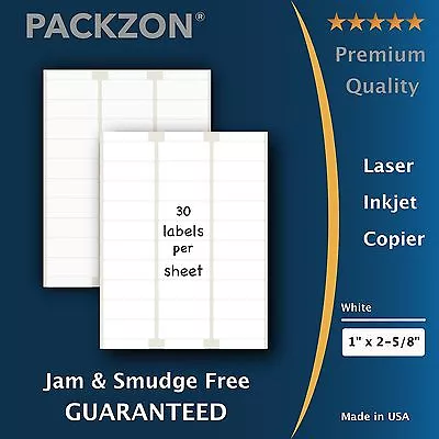 Shipping Address Mailing Labels Self Adhesive15000 1x2-5/8 500 Sheets PACKZON® • $49.99