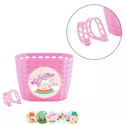 Kids Front Handlebars Waterproof Plastic Rear Bike Basket For Boy Girl Bicycles • $14.20