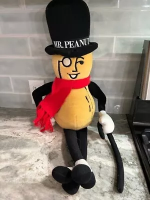 Vintage Mr. Peanut 1991 Plush Stuffed Doll With Scarf Cane And Top Hat • $25