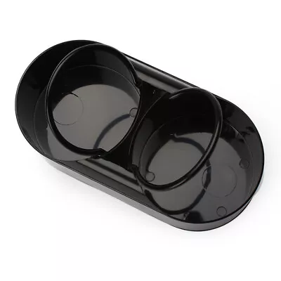 Car Cup Holder Dual Hole Portable Interior Drink Organizer Bottle Stand Black • $14.30