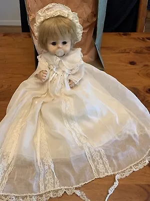 Vintage 1960s Madame Alexander Sweet Tears Doll  In Christening DressPacifier • $40