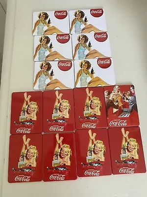 COCA COLA FRIDGE MAGNETS JOB LOT/BUNDLE OF 14 VINTAGE /RETRO STYLE 2011 6cmX 8cm • £10.99