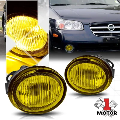 Golden Yellow Lens Replacement Fog Light OE Bumper Lamp For 02-03 Nissan Maxima • $45.89