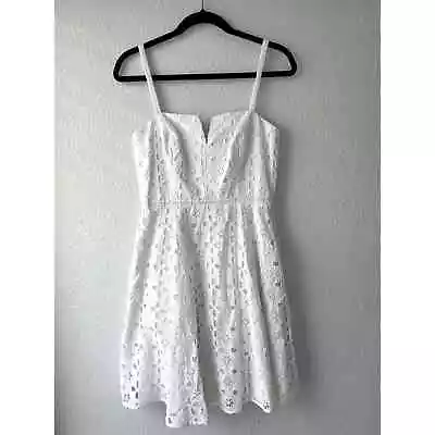 MILLY White Eyelet Cocktail Beach Dress Size 4 • $50