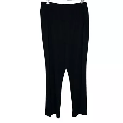 Exclusively Misook Pants Women's Large Black Pull On Knit Pants Classic Career • $30