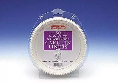 £11.95 • Buy 50x Set Large Non Stick Grease Proof Paper Cake Tin Liners Baking Case Caroline