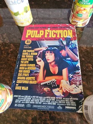  Vinyl Cloth 11 3/4  X 8   Pulp Fiction Movie Poster Unhung • $5