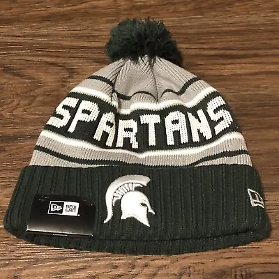 New Era Men's Michigan State Spartans Green Cheer Knit Hat OSFM NWT • $27.96