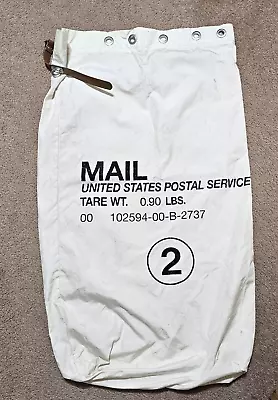 Post Office Advertising Mail Sack Bag USPS 2000 White Canvas #2 - 40 X24  • $39.99