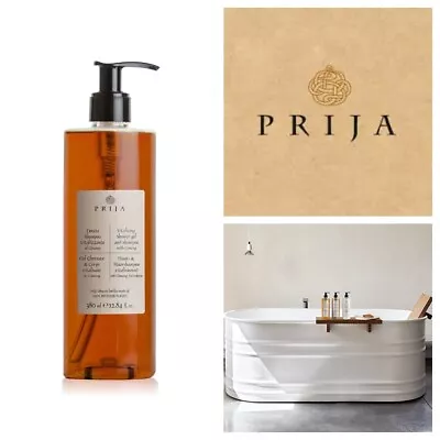 Prija Vitalising Shower Gel And Shampoo With Ginseng 380ml Bottle • £13