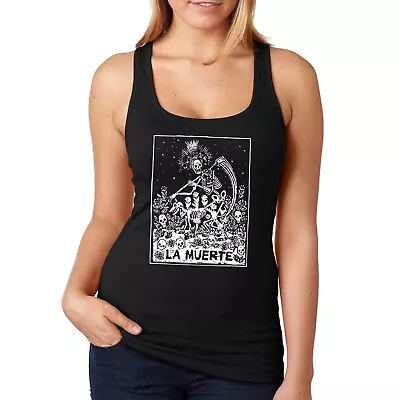 XtraFly Apparel Women's La Muerte Sugar Skull Day Dead Mexican Muertos Racerback • $16.49