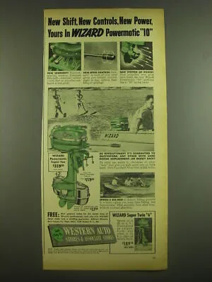 1952 Western Auto Wizard Powermatic Super Ten Outboard Motor Advertisement • $19.99