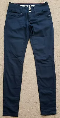 Vip Jeans Leggings Skinny Mid-Rice 3 Bottoms Stretch Navy Blue Women's Size 3/4 • $10.99