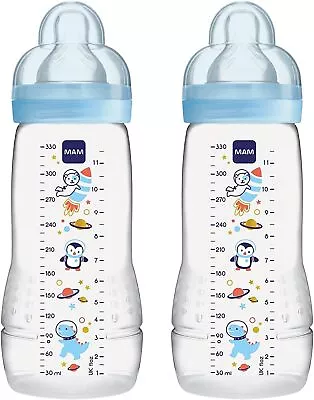 Easy Active Baby Bottle With Fast Flow Teats Size 3 Twin Pack Of Baby Bottl • £13.99