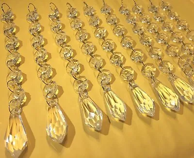 $15.99 • Buy 30pc Acrylic Crystals Chandelier Lead Lamp Prisms Parts Hanging Pendent Garland