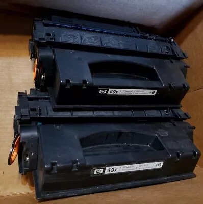 Lot Of 2! NEW GENUINE HP 49X Black Q5949X Toner Cartridges Pull Tab Intact  • $55