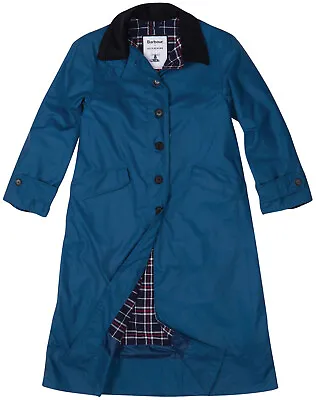 NWTs $800 Barbour By Alexa Chung Maisie Wax Cotton Coat. Denim Blue. 12 US/16 UK • $632.28