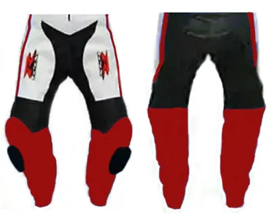 GSXR SUZUKI Mens Motorbike Leather Pant Racing Biker Motorcycle Leather Trosuer  • $169.99