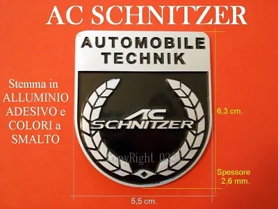 AC SCHNITZER BMW MINI Coat Of Arms BLACK ALUMINUM STICKER Badge Logo Written NEW • £9.90