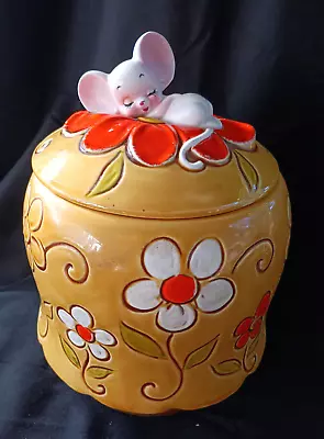 Lorrie Design Josef Original Cookie Jar With Sleeping Mouse 1970s • $30