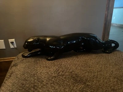 $299.99 • Buy Vintage MCM Black Panther TV Lamp Jungle Cat WORKS Perfectly Diamond Eyes 21.5”