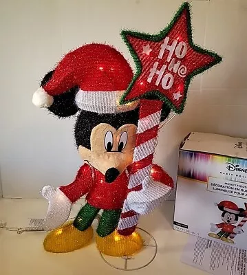 Mickey Mouse Lighted Tinsel Yard Sculpture Art Disney Magic Holiday Christmas • $49.99