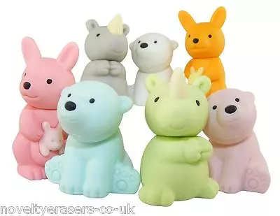 £1.79 • Buy Novelty Japanese IWAKO Puzzle Eraser Rubbers - IWAKO Wild Animal Erasers