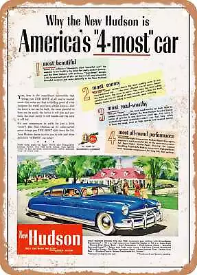 METAL SIGN - 1949 Hudson Sedan 2 Vintage Ad • $21.95