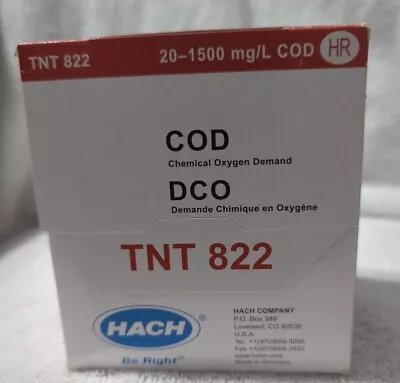 Hach Chemical Oxygen Demand TNT 822 1 Box See Description • $59.95