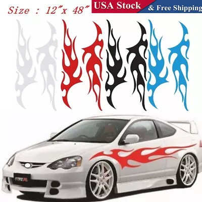 2PCS Flame Decal Set Large Auto Graphic Body Car Truck Vinyl Sticker V100 • $11.65