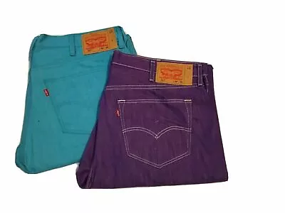 Levis Mens Denim Colored Jeans 38x30skyblue ONLY • $22