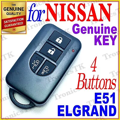 Nissan Elgrand Smart Key / Intelligent Key / 4 Buttons - E51 Series - 01 • $160