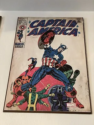 $20 • Buy Captain America Comic, Wood Wall Decoration Home Decor