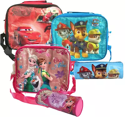 Boys Girls Kids Insulated Lunch Bag Pack Box + Pencil Case • £8.99