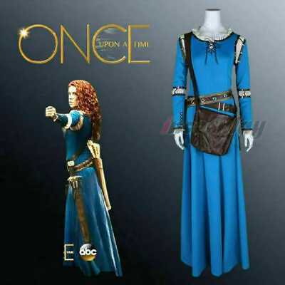 Brave Merida Adult Costume Once Upon A Time Season 5 Cosplay Long Dress [6U} • $123